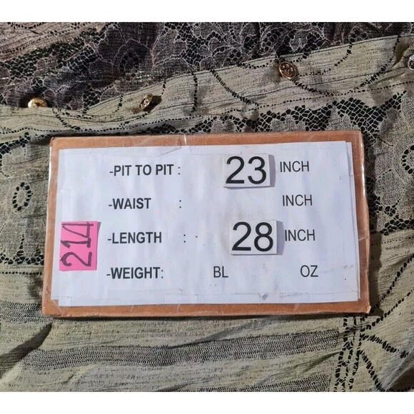 PLATINUM DOROTHY SCHOELEN Women Button Up Tunic Top Size L Floral Metallic 214P - Picture 6 of 6